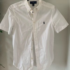 RALPH LAUREN WHITE BUTTON UP SIZE 14-16